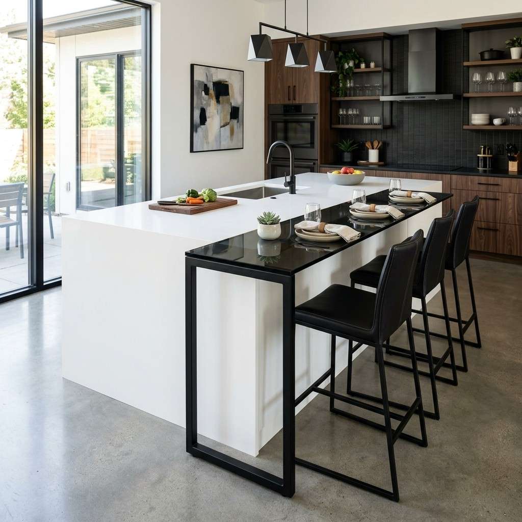 25 Stunning Kitchen Island Ideas with Seating for Modern Homes 10Bi level kitchen island breakfas 202605201131