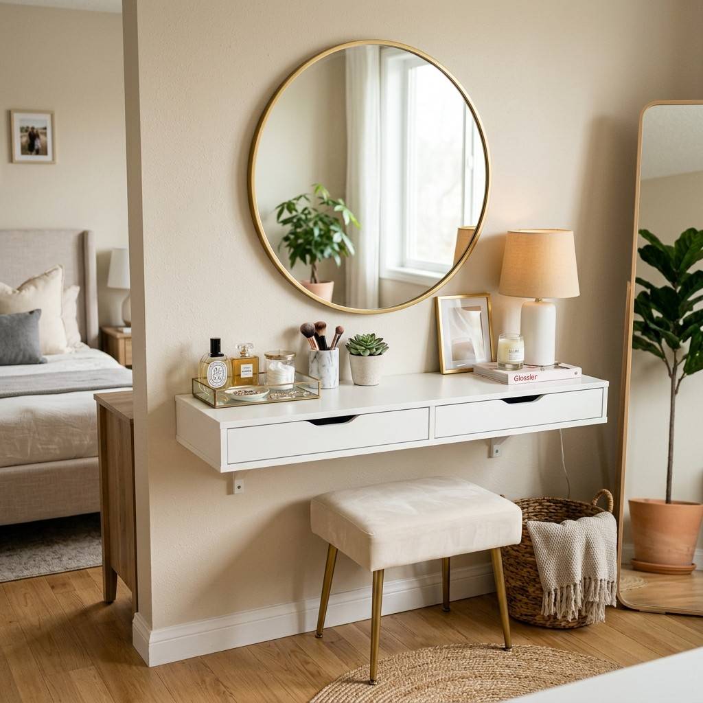 20 Smart IKEA Hacks to Organize Your Home 10Chic bedroom vanity nook floatin 202605212154