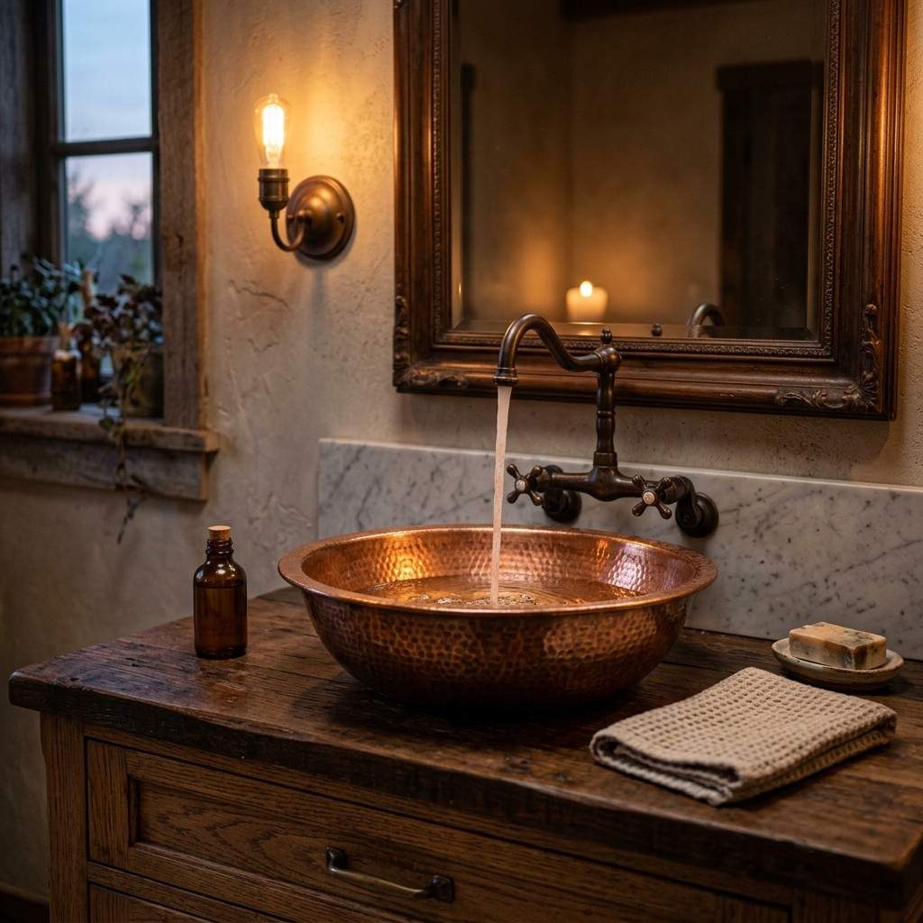 10Copper vessel sink with faucet 202605231159
