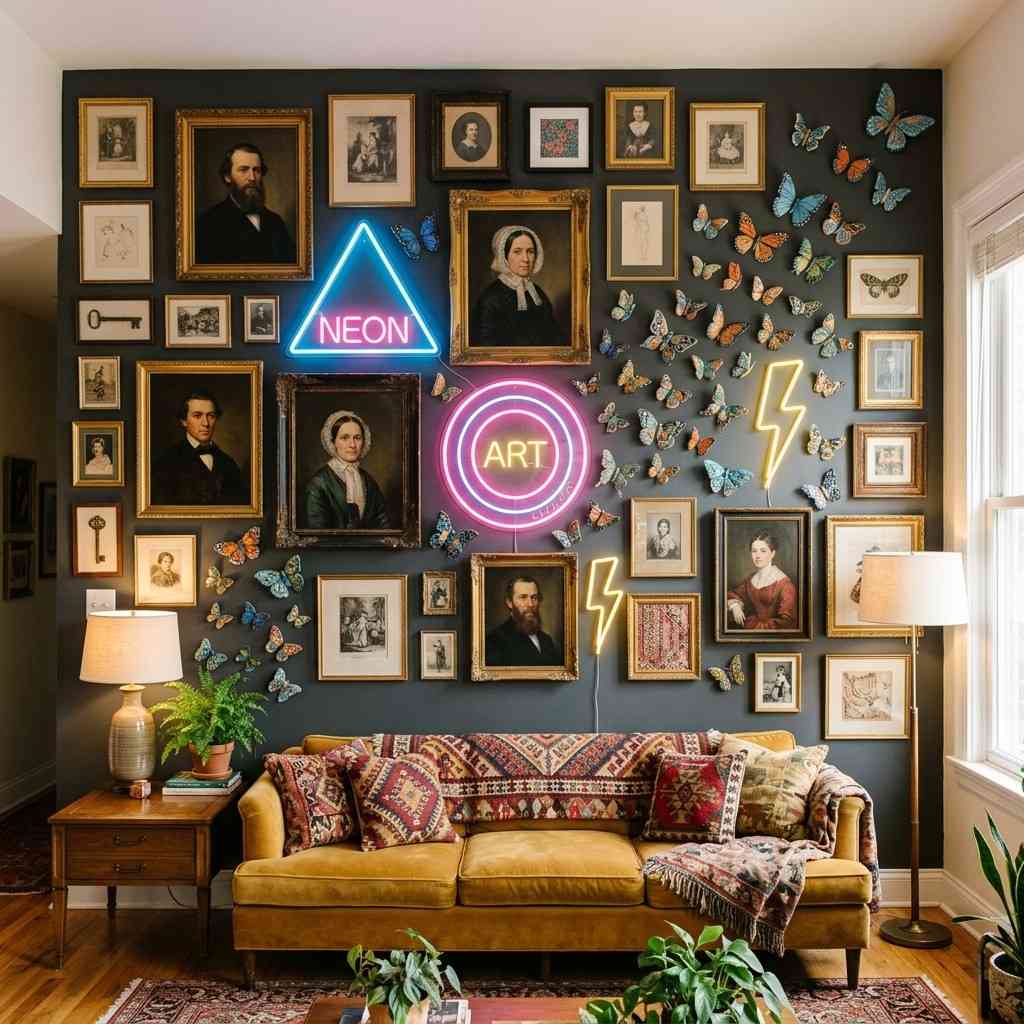 11Living room wall eclectic art 202605071619