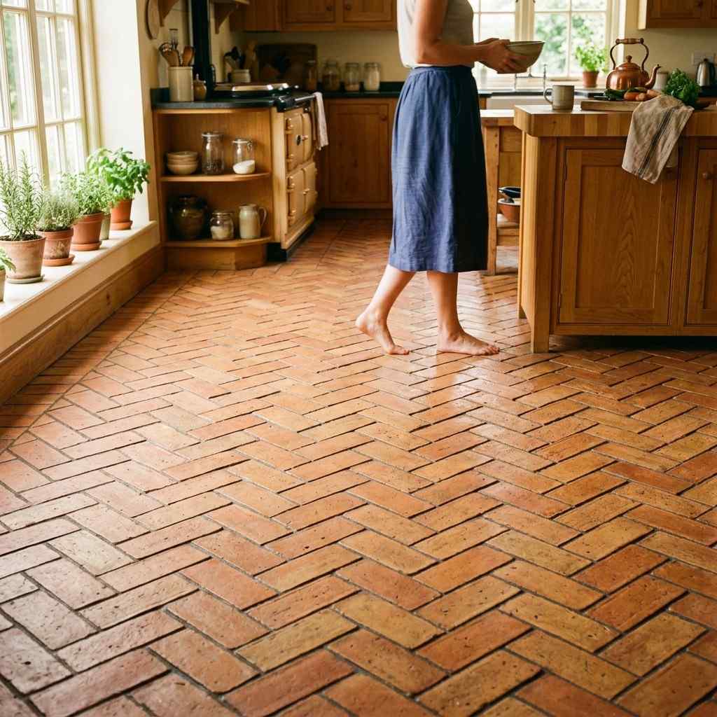 23 Kitchen Inspiration Ideas to Design Your Ultimate Culinary Masterpiece 12Terracotta pavers herringbone pa 202605181237