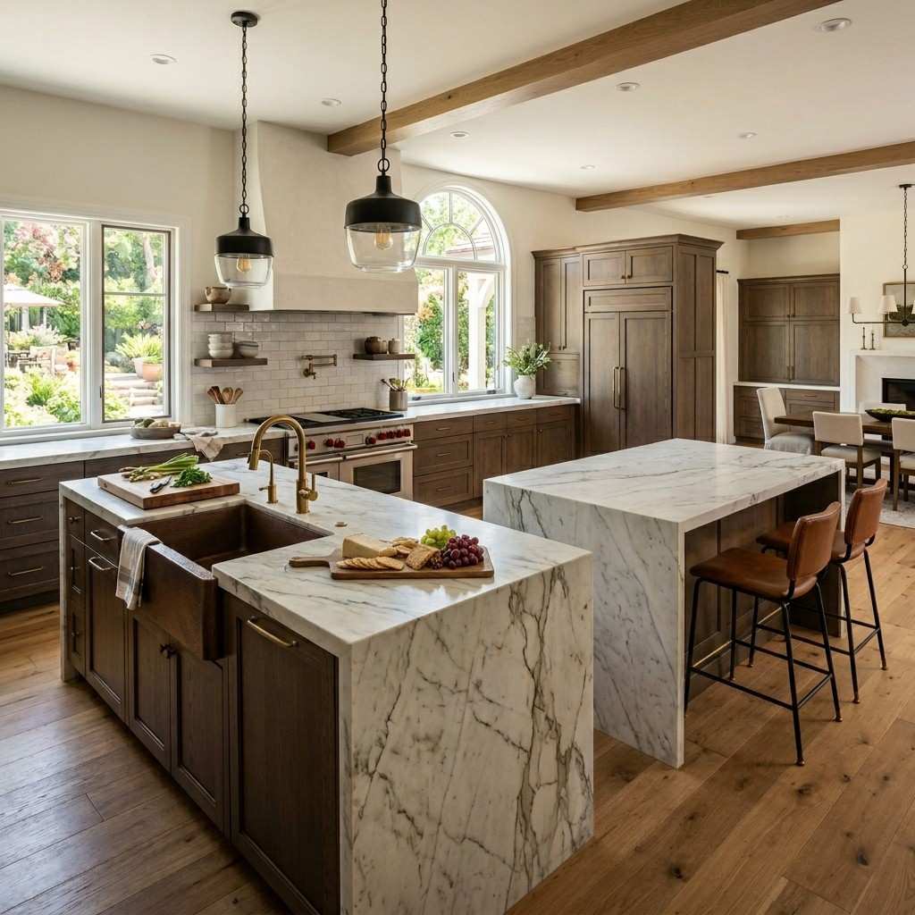 23 Kitchen Inspiration Ideas to Design Your Ultimate Culinary Masterpiece 13Dual island kitchen with buffet bar 202605181238