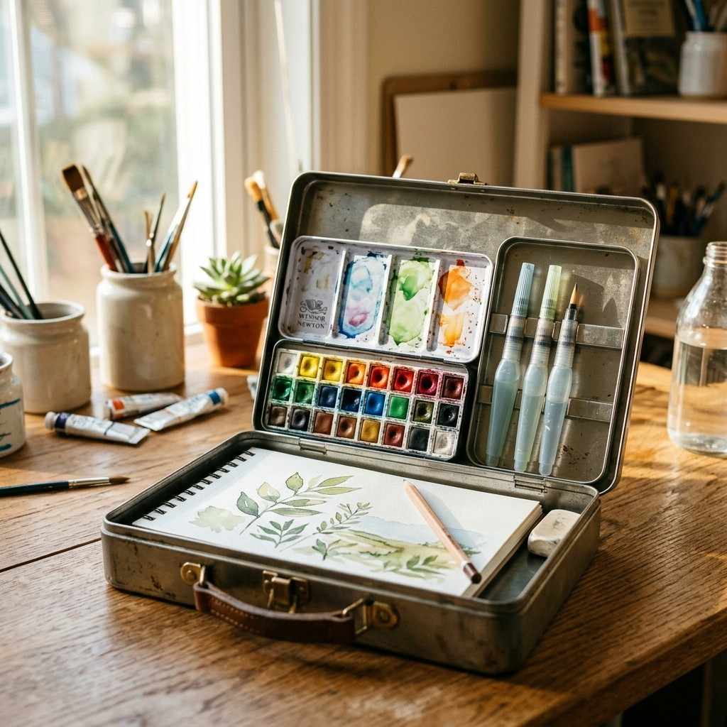 15Artists watercolor raffle basket 202605251223