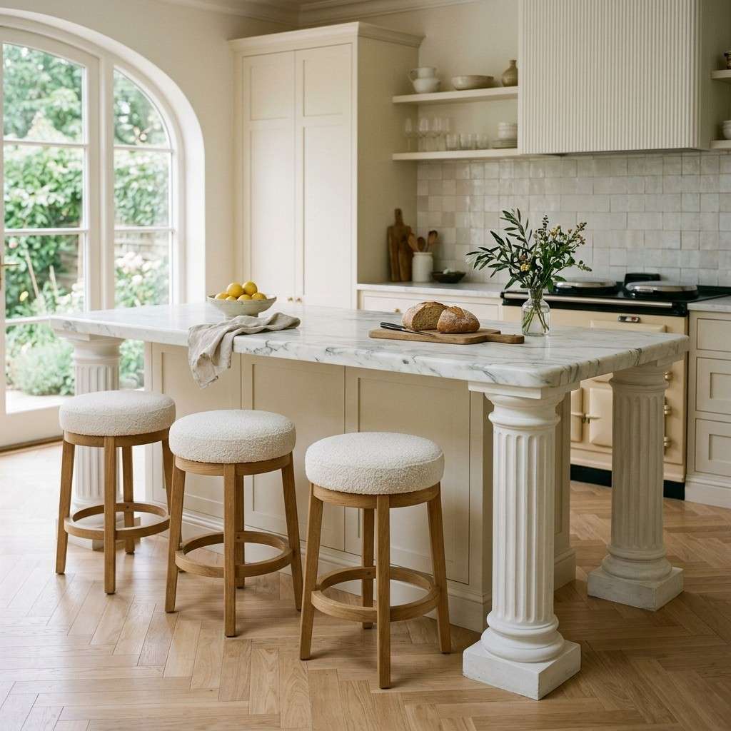 25 Stunning Kitchen Island Ideas with Seating for Modern Homes 15Kitchen island with marble top 202605201134
