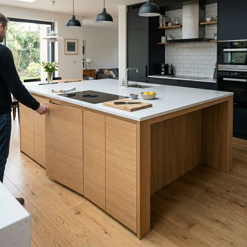 25 Stunning Kitchen Island Ideas with Seating for Modern Homes 16Modern kitchen island with storage 202605201134