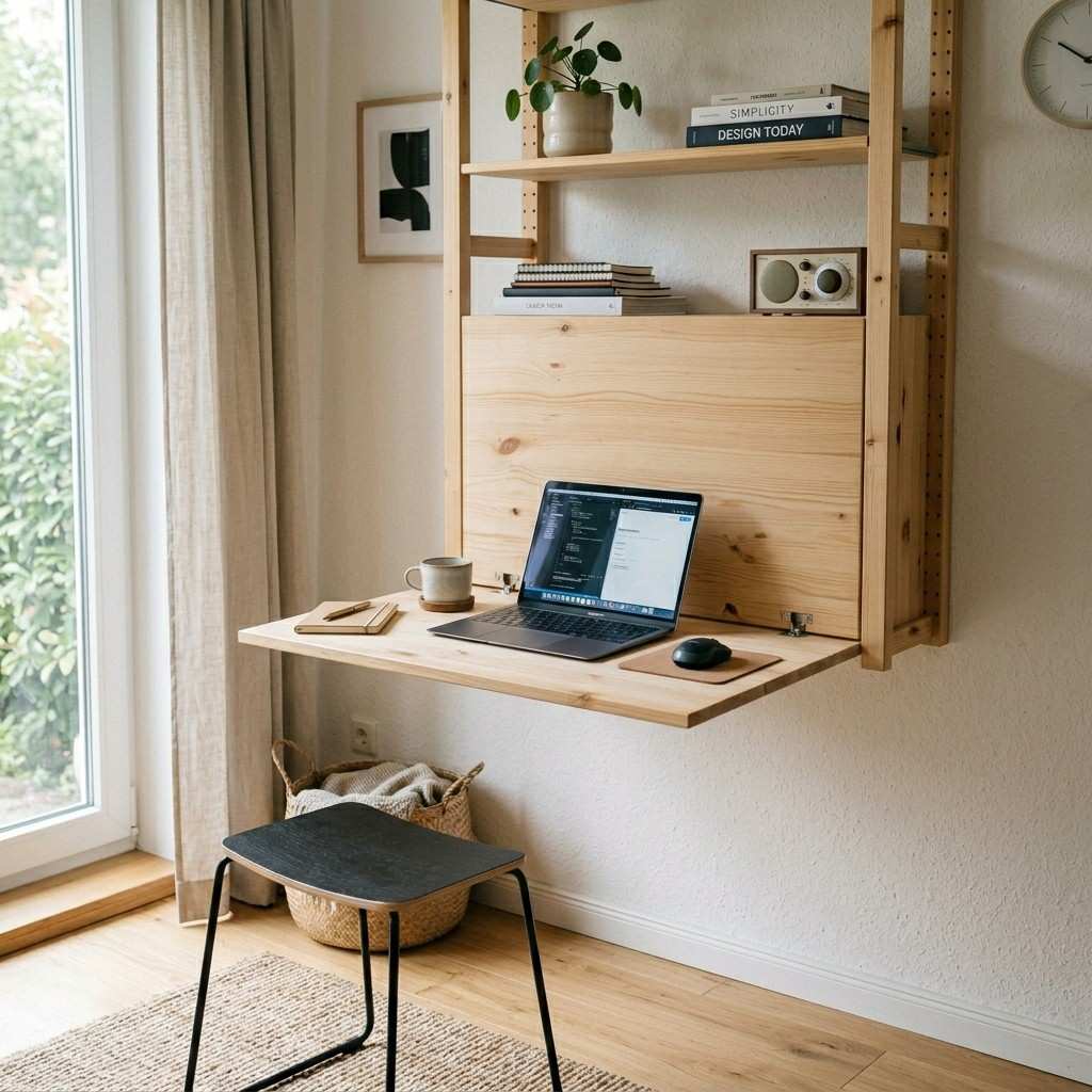 20 Smart IKEA Hacks to Organize Your Home 17A minimalist workspace showcasing an 202605212158