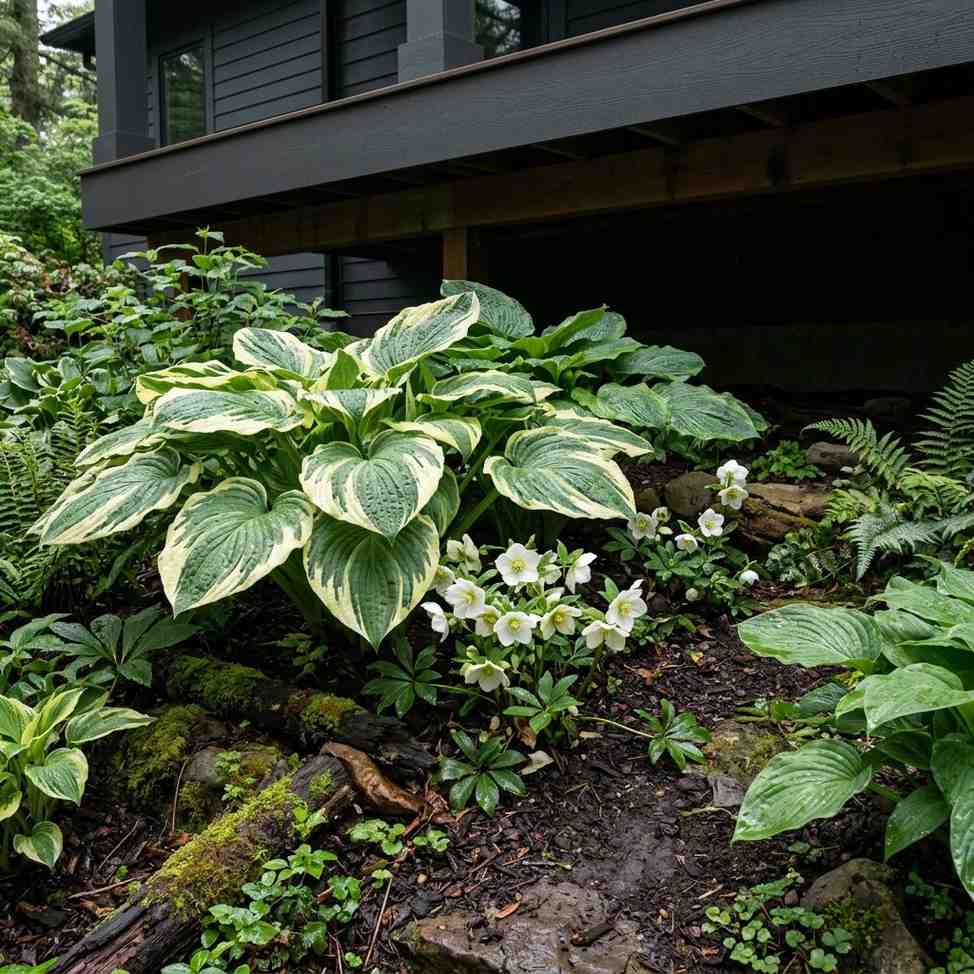 17Shaded woodland hostas hellebore 202605222232