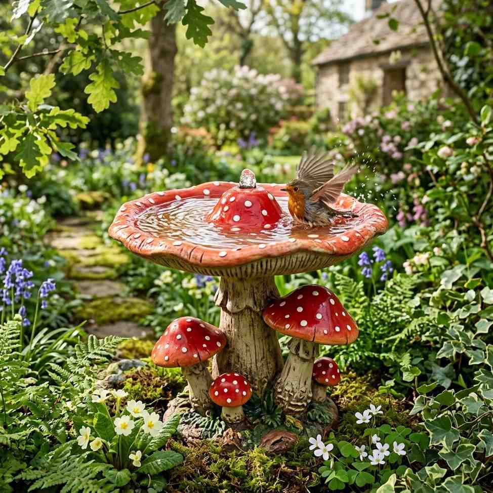 18Mushroom bird bath with bubbler 202605181413