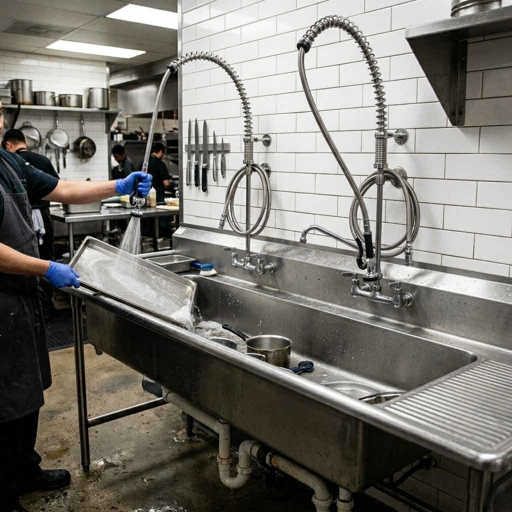 23 Kitchen Inspiration Ideas to Design Your Ultimate Culinary Masterpiece 19Stainless steel commercial troug 202605181241