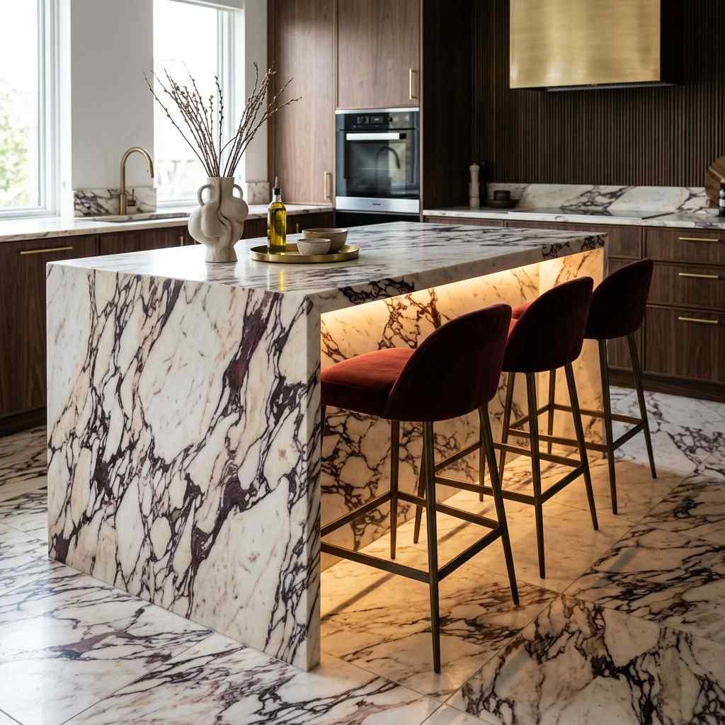 25 Stunning Kitchen Island Ideas with Seating for Modern Homes 1Kitchen island with marble count 202605201128