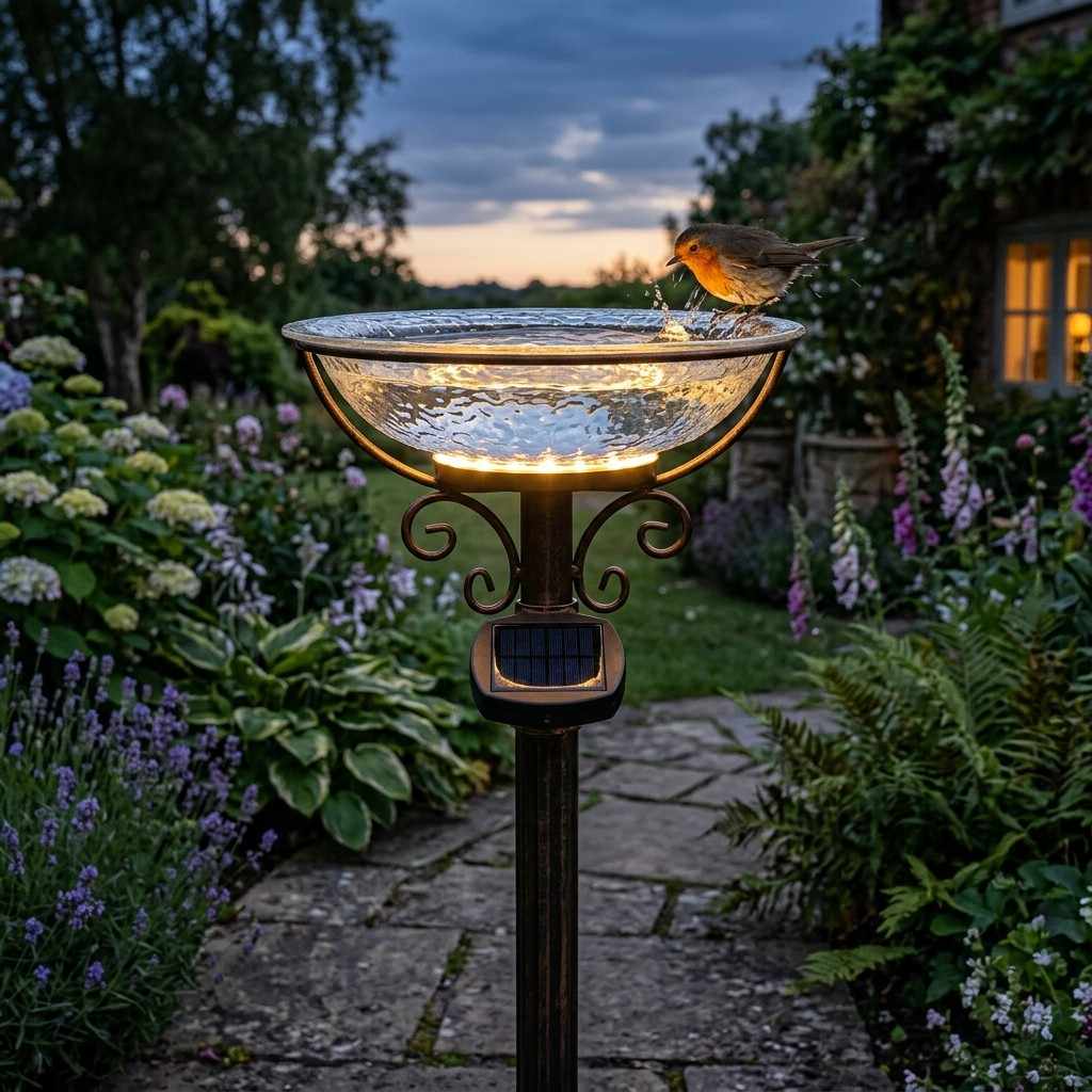 23Solar lighted bird bath dusk 202605172324