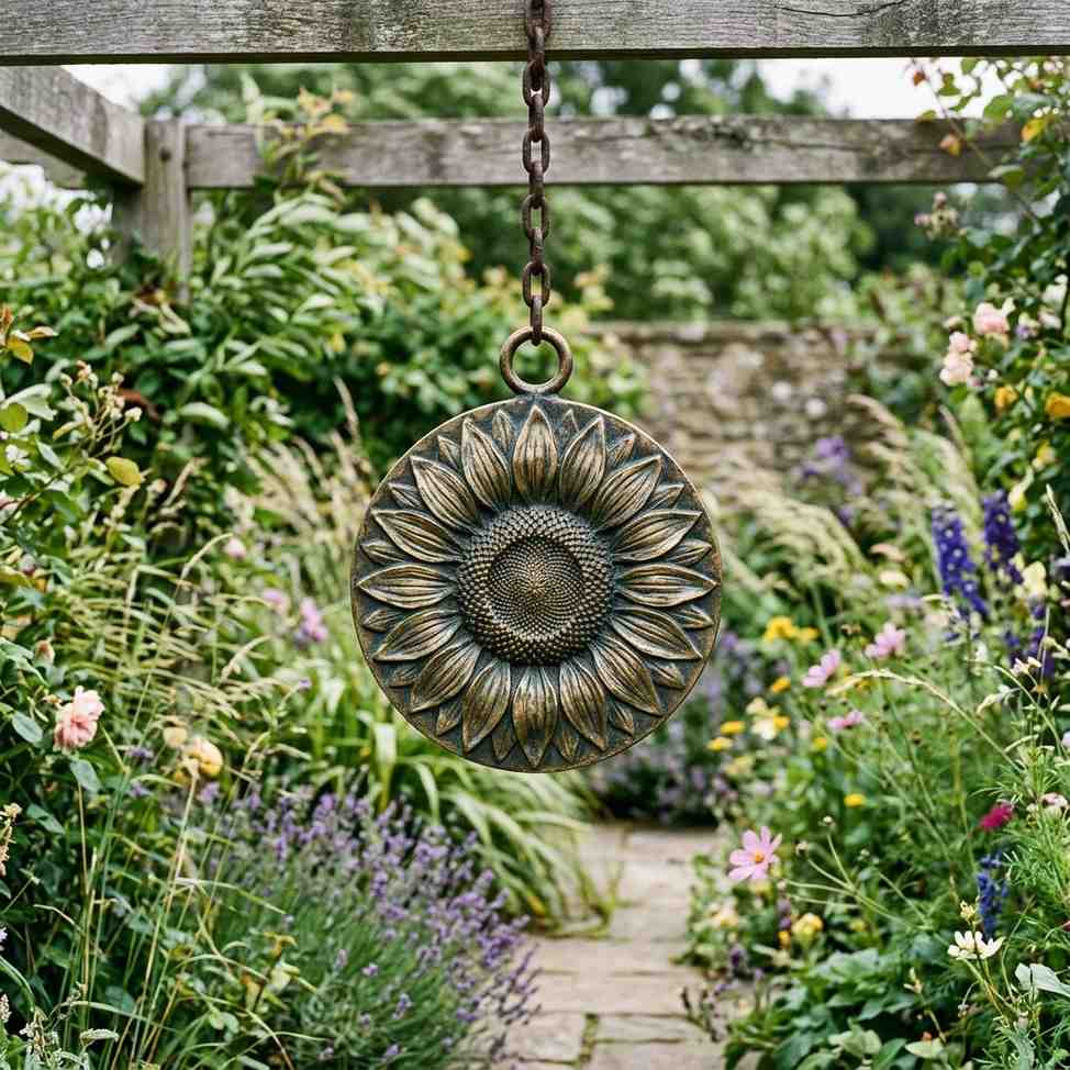 24Bronze sunflower hanging in breeze 202605172324