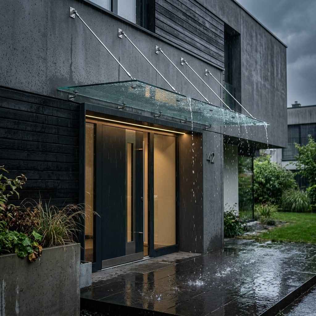 25Floating glass porch canopy rain 202605121338