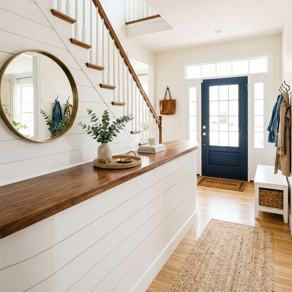 2Entryway shiplap half wall walnut 202605161410