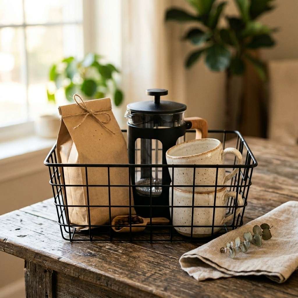 3Coffee gift basket wooden table 202605231658