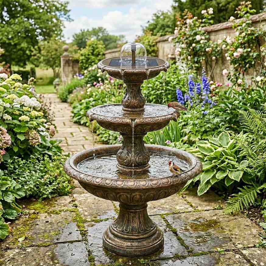 3Tiered bird fountain bronze finish 202605181405