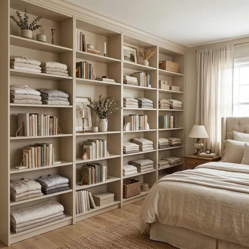 20 Smart IKEA Hacks to Organize Your Home 4Bedroom wall with Billy bookcases 202605212152