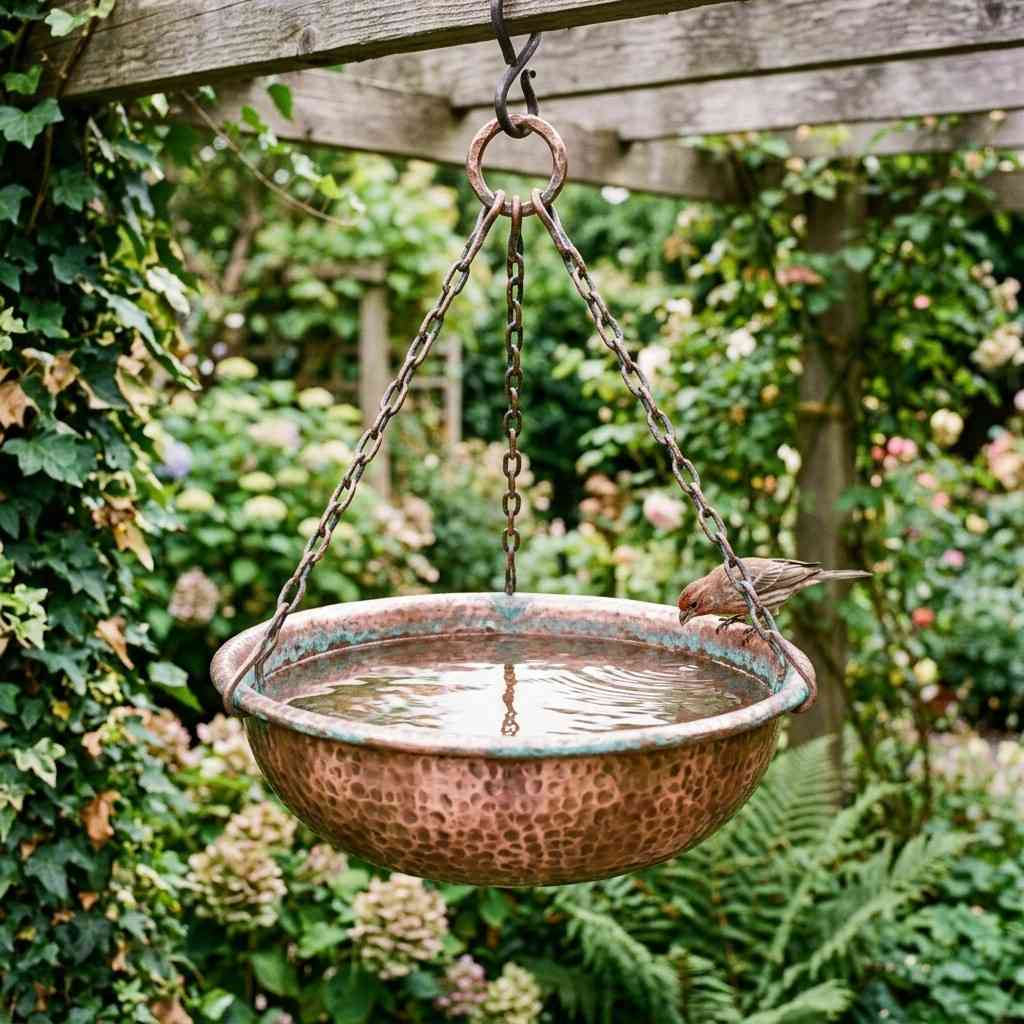 4Hand hammered copper bird bath t 202605172309