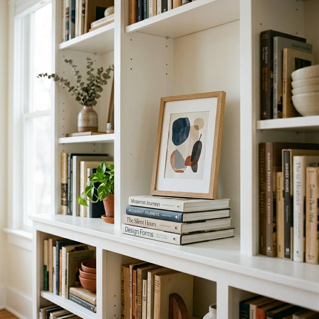 5White shelves with art and 202605291454 1