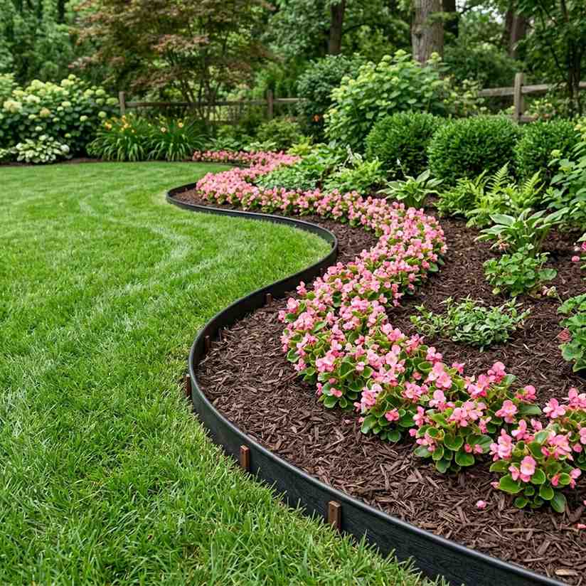 8Curved flower bed edge splitting 202605222230