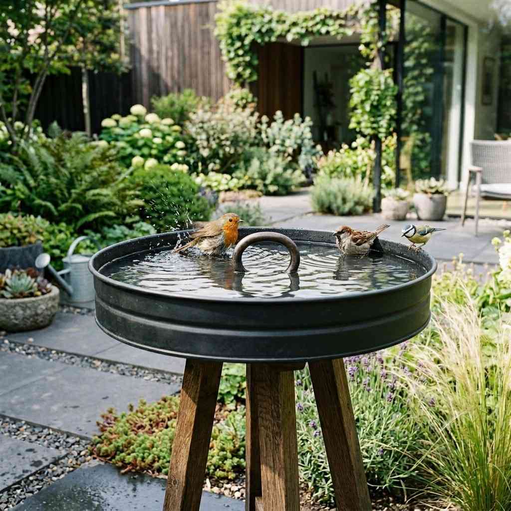 8Industrial trash lid bird bath 202605091618