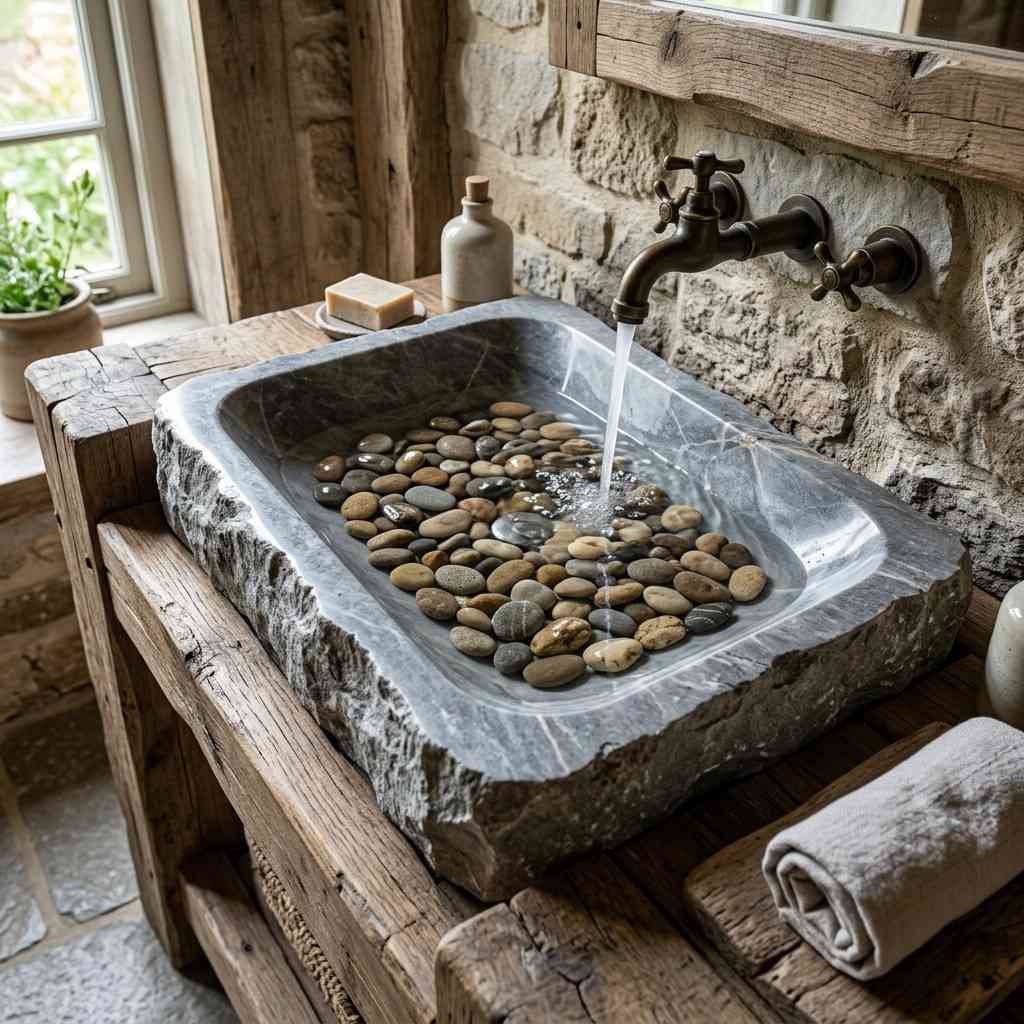 8Stone sink with river pebbles 202605131800