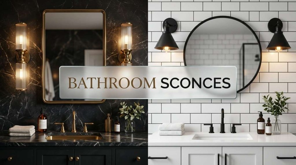 Bathroom sconces on vanity 202605181853