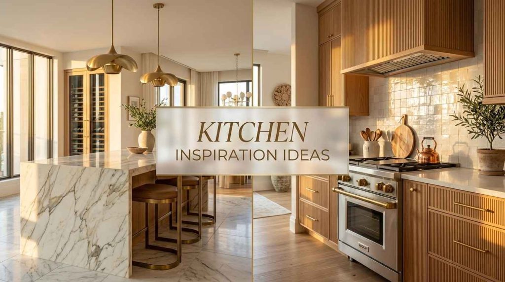 Luxury kitchen with marble island 202605181244