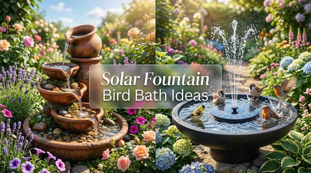 Solar fountain bird bath ideas 202605181417