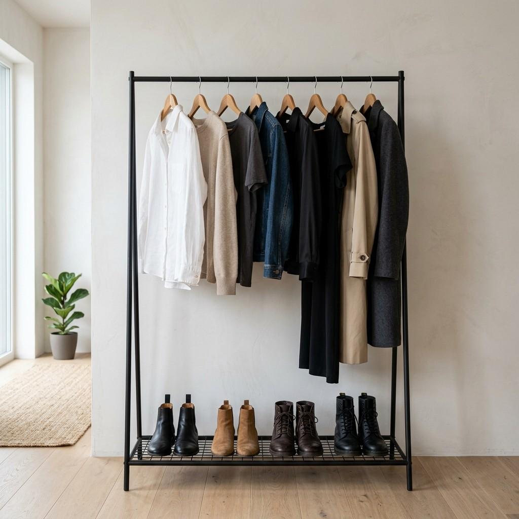 11Clothing rack with capsule wardrobe 202606081603