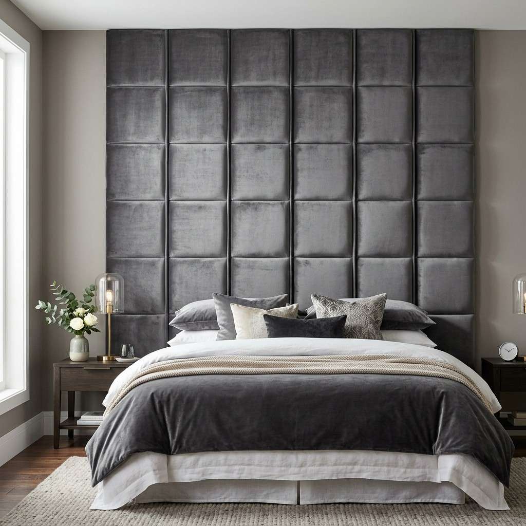 11Fabric panel grid headboard 202606101440