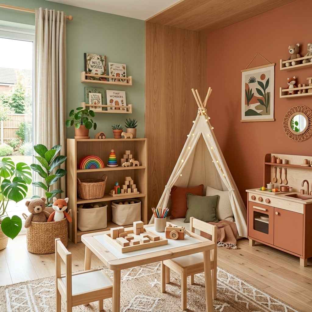 30 Genius IKEA Kids Playroom Ideas for a Stylish, Organized Space 12Playroom decor terracotta sage g 202606071838