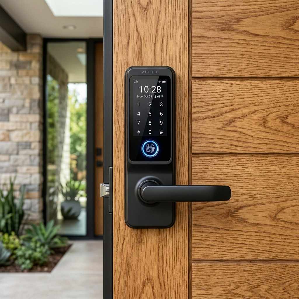 30 Awesome Modern Small Front Porch Ideas to Boost Curb Appeal 13Smart door lock on door 202606111550