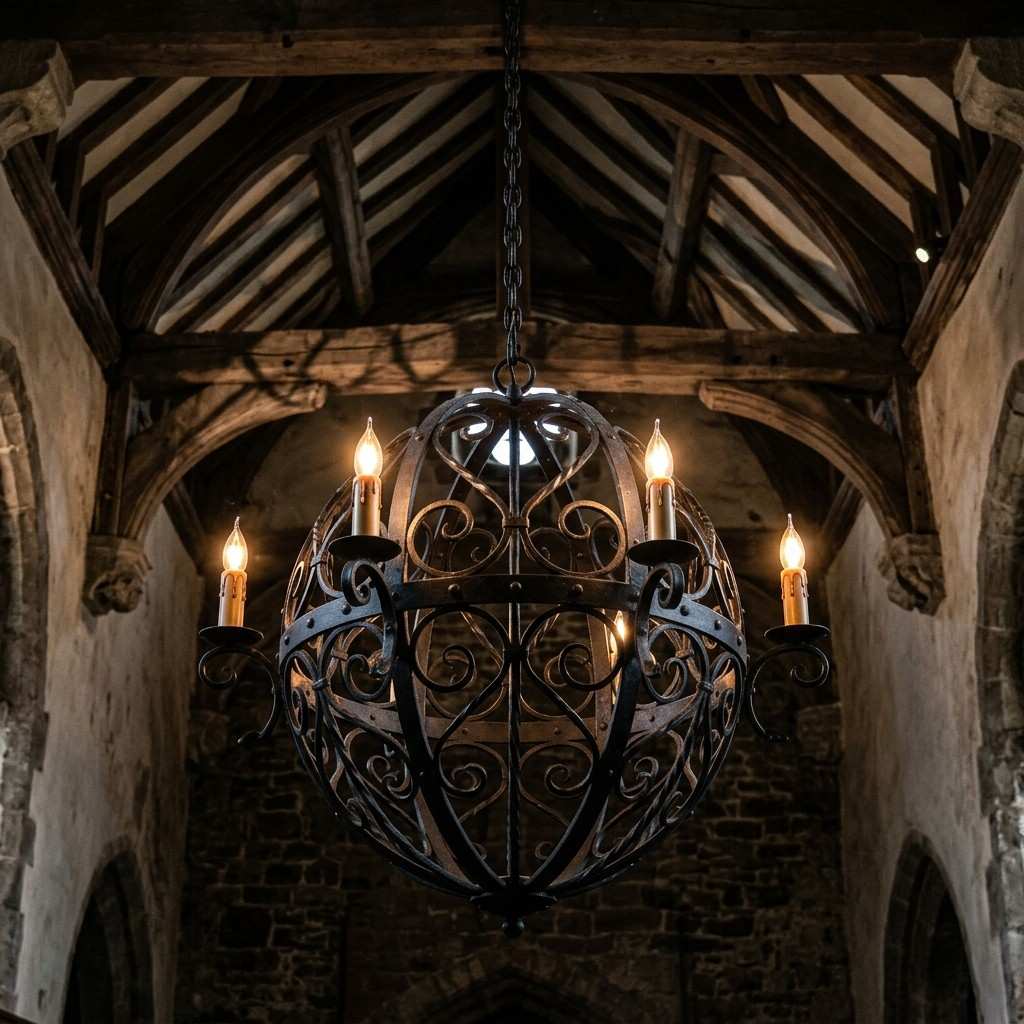 14Wrought iron cage chandelier lan 202606061254