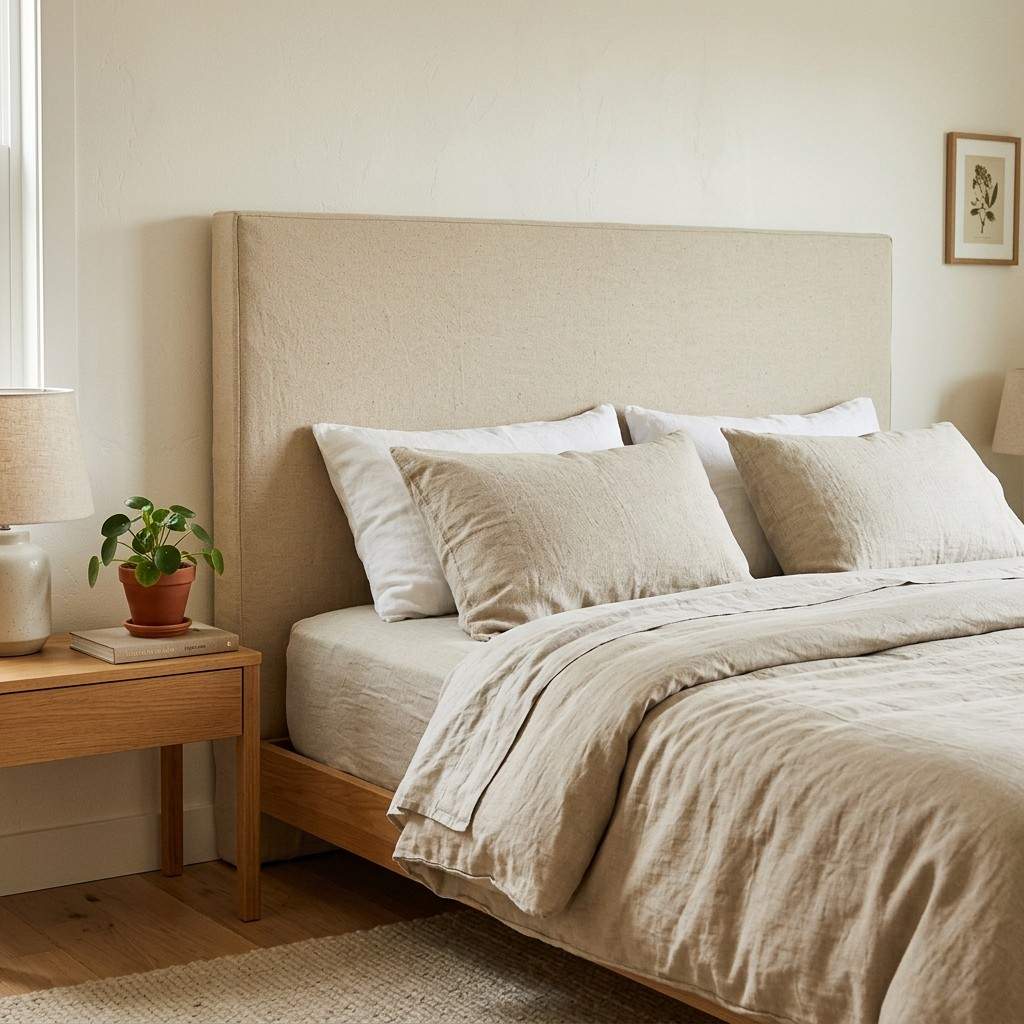 15Canvas fabric cover headboard 202606101441