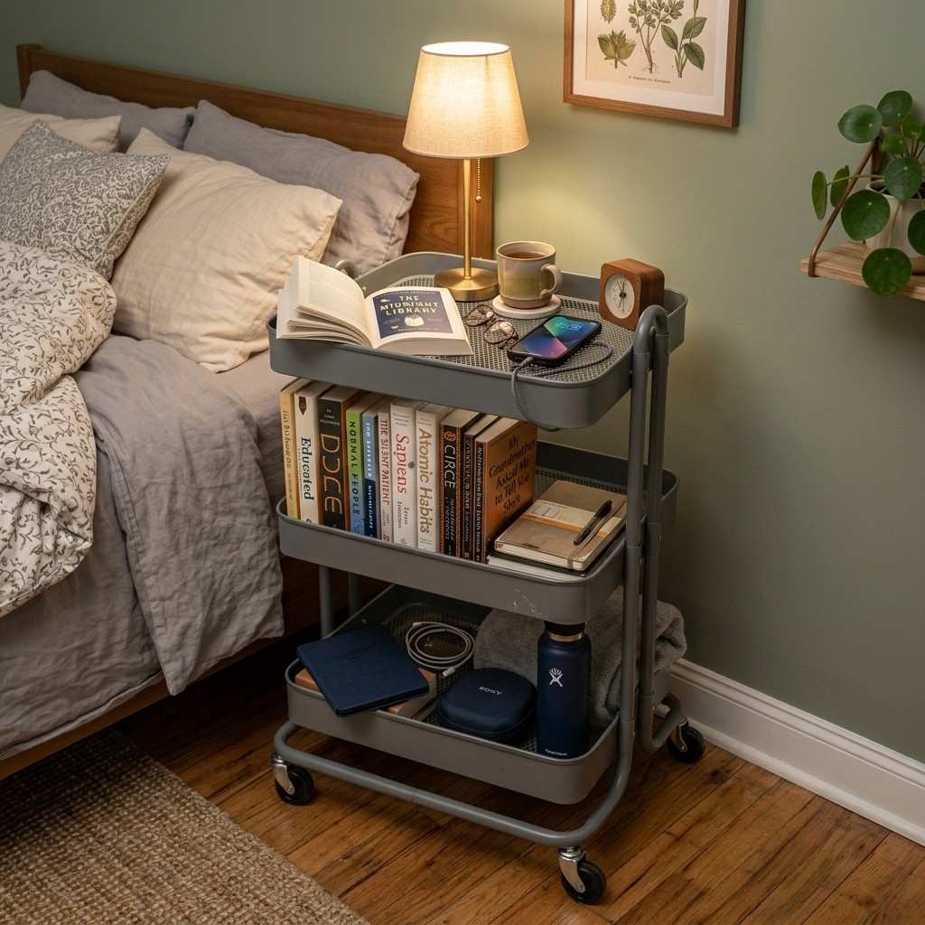 15Tiered rolling cart nightstand 202606081604