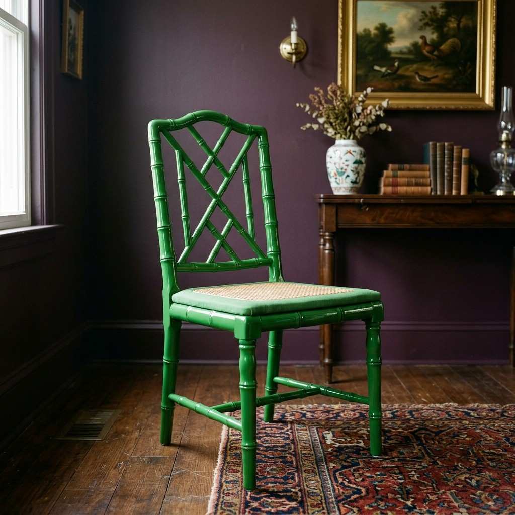15Vintage chair painted green 202606211323