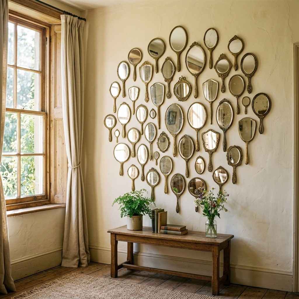25 Boho Bedroom Ideas on a Budget That Look Expensive 16Antique brass mirrors on wall 202606151831