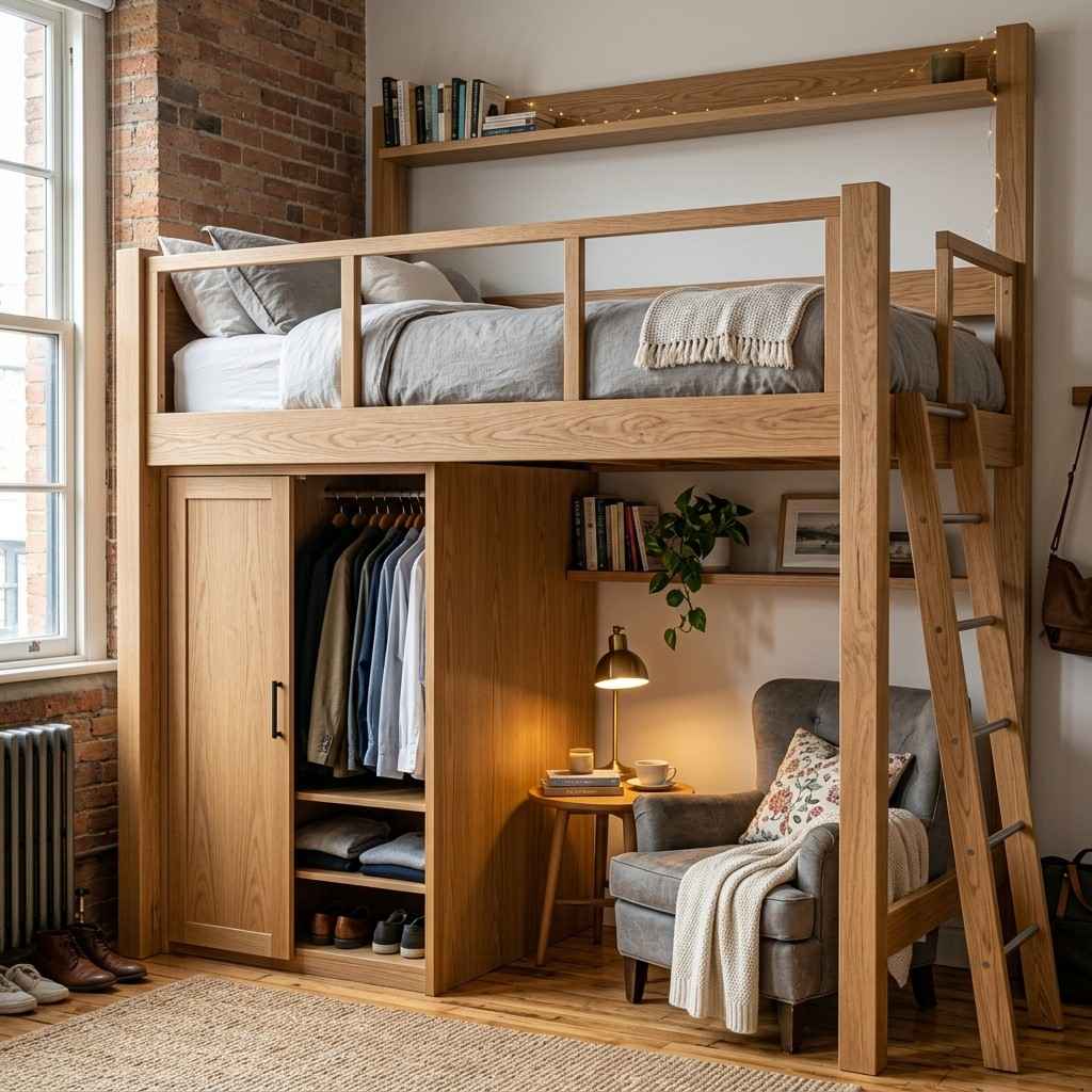 16Loft bed with wardrobe below 202606081609