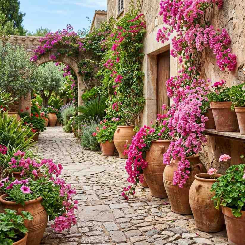 16Terracotta pots with bougainvill 202606061527