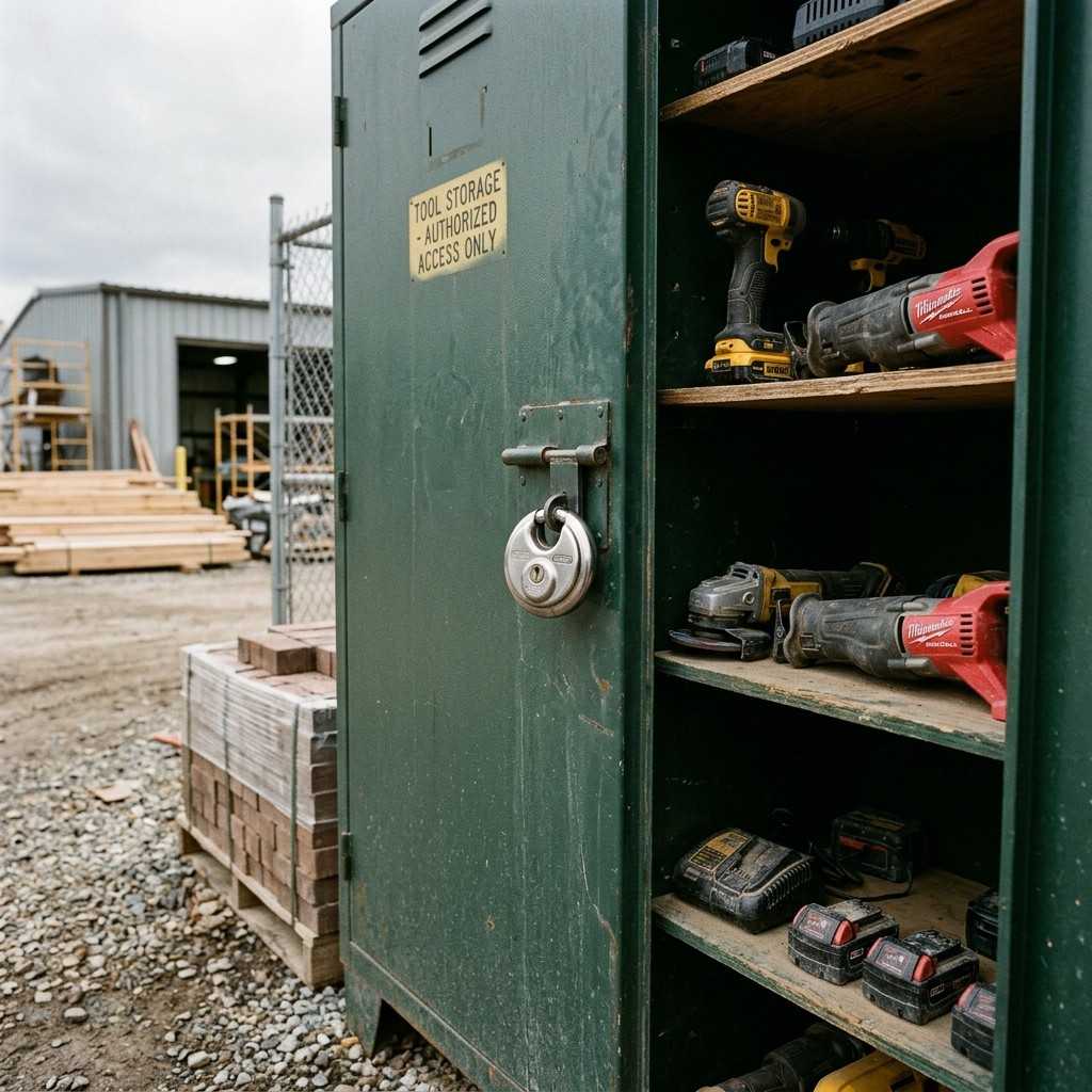 25 Easy Garage Design Interior Storage Ideas for a Clean Space 18Heavy duty metal locker padlock 202606091908