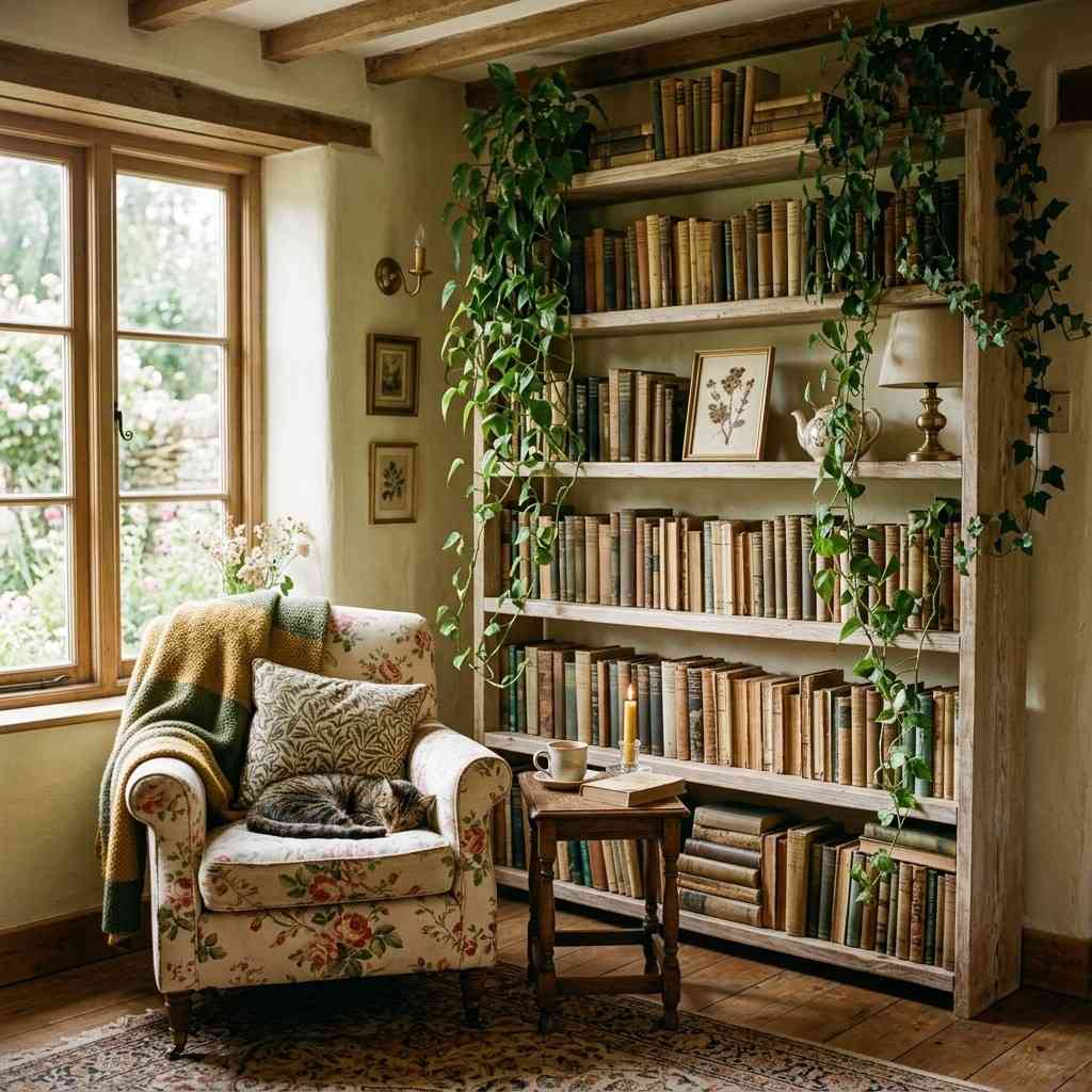 30 Cottagecore Living Room Ideas That Feel Cozy and Whimsical 1Cottagecore living room corner b 202606141844
