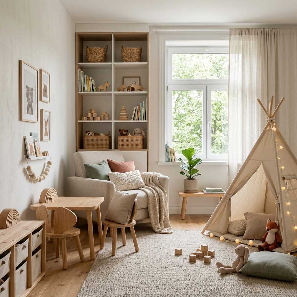 30 Genius IKEA Kids Playroom Ideas for a Stylish, Organized Space 21Calming modern playroom design 202606072242