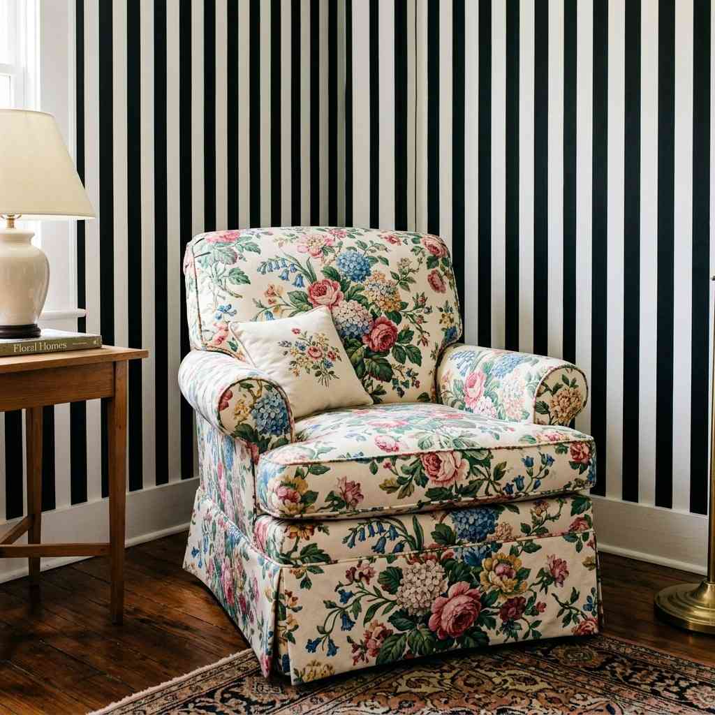 25Armchair slipcover on striped wall 202606211329