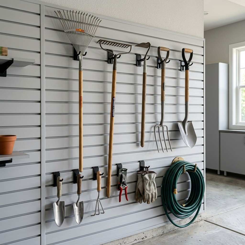 25 Easy Garage Design Interior Storage Ideas for a Clean Space 2Heavy duty PVC panels holding tools 202606091853