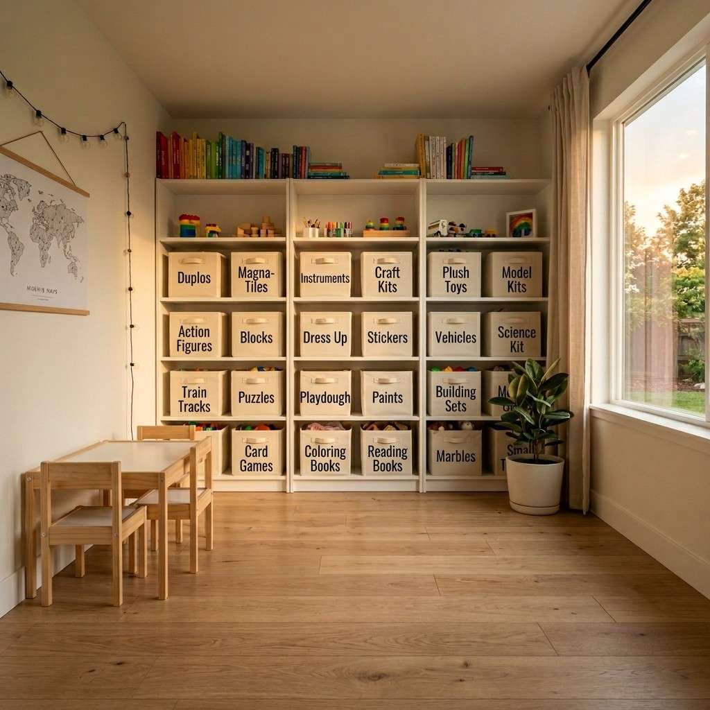 30 Genius IKEA Kids Playroom Ideas for a Stylish, Organized Space 30Playroom after clean up routine 202606072249