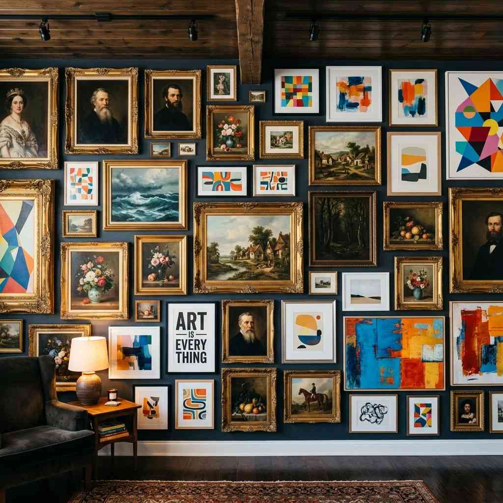 3Gallery wall vintage frames art 202606211311