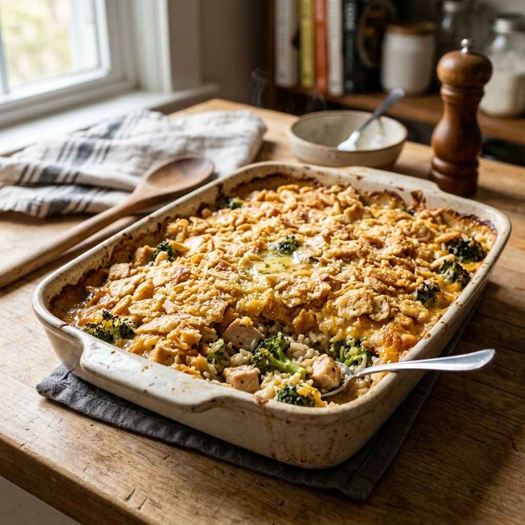 20 Affordable and Simple Dinner Ideas to Feed a Large Family Without Breaking the Bank 6Chicken broccoli rice casserole 202606061819