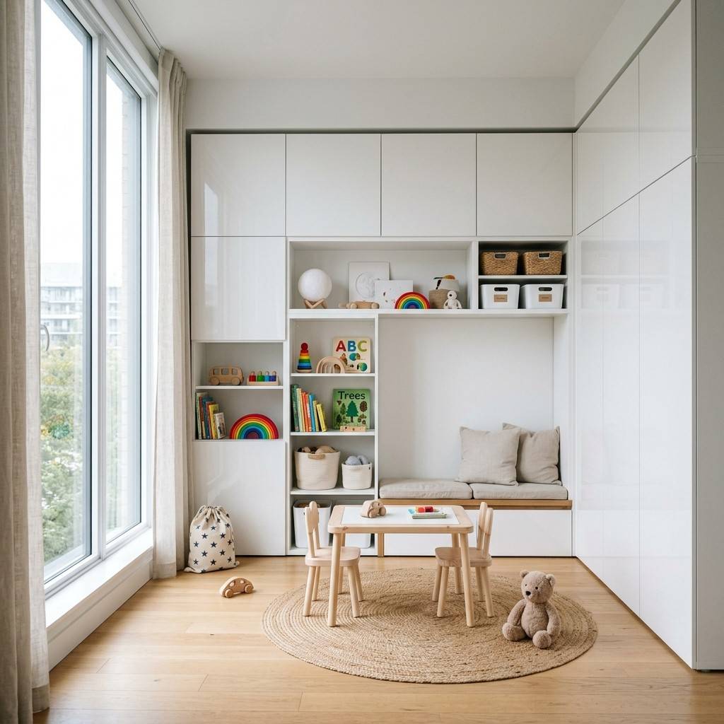 30 Genius IKEA Kids Playroom Ideas for a Stylish, Organized Space 6Small playroom design cabinets 202606071831
