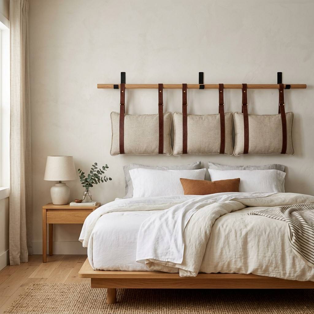 7Leather strap cushion headboard 202606101438